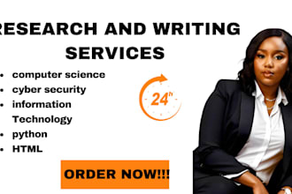 write and research on computer science, IT, python, HTML and cyber security