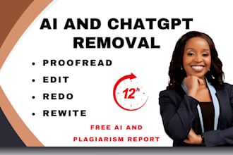 remove ai chatgpt deepseek content, proofread, edit, and rewrite papers