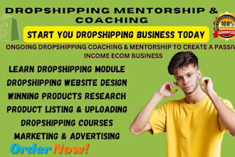 be your shopify coach dropshipping mentor ecommerce expert virtual assistance
