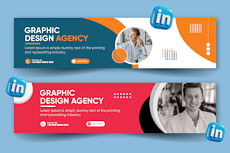 create a professional banners for youtube, facebook, linkedin and spotify