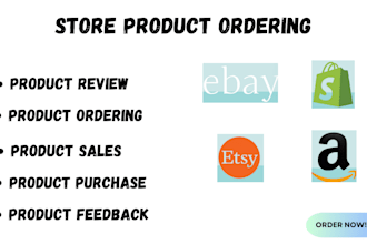 do etsy, ebay, walmart, amazon product purchase, product ordering and sales