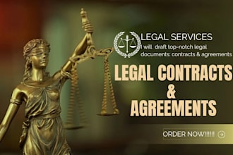 provide legal services to draft business and commercial contracts or agreement