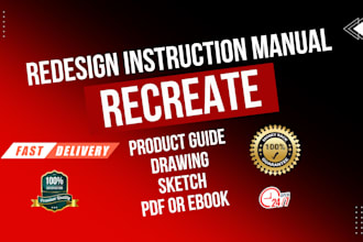 redesign recreate instruction manual product guide drawing sketch pdf, ebook