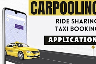 develop taxi booking app, carpooling app, ridesharing app, car rental uber app