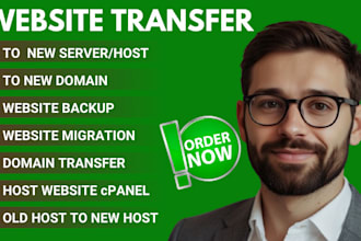 connect, restore, transfer or migrate your website to new domain or hosting