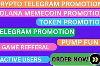 do crypto telegram promotion, token promotion, grow telegram channel