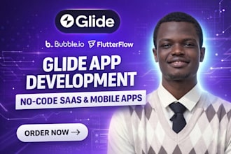 build custom glide app flutterflow mobile app bubble io saas mvp bubble webapp