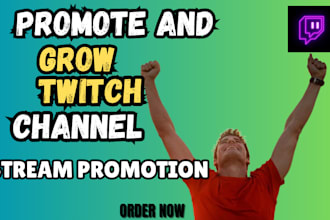 promote your twitch channel to real, active viewers and grow your audience