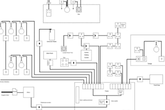draw electrical wiring diagram single line power control cad