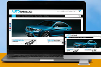 design auto part shopify store auto part website automotive dropshipping store