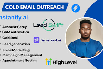set up leadswift cold email outreach, automation, and lead generation instantly