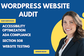 wordpress audit site accessibility optimization ada compliance and page speed