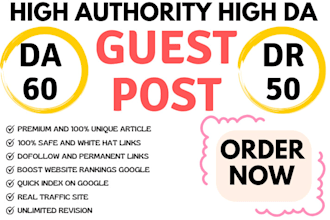 do guest post, niche edit, dofollow backlinks on high da real traffic sites