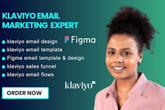 design klaviyo email template and setup klaviyo email flows figma to klaviyo