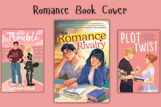 do romance book cover, ebook cover, paperback, cover for kdp and ingramspark
