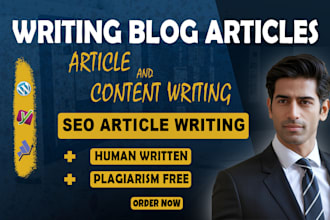 do seo blog writing, article and content writing, writing blog post