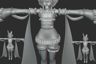 design or edit 3d vrchat avatar vtuber create vrchat vr furry nsfw avi modelling