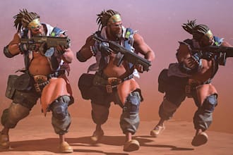 do 3d stylized realistic character model 3d game assets in blender for ue5 game