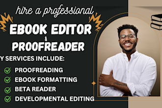 edit, proofread ghostwrite format books and humanize ai content
