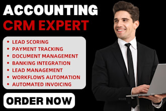 setup accounting crm pipedrive accelo close deskera taxdome liscio method nimble