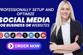 setup create all social media accounts manage optimize business page ads account