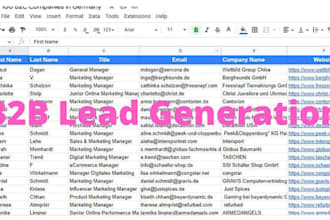 do b2b lead generation email, website, phone number etc