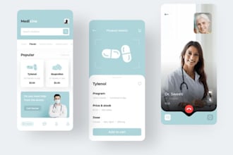 build professional hipaa compliant telehealth app, telemedicine app, medical app