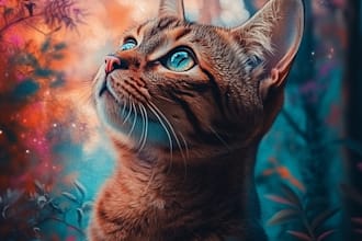 do custom pet portraits, cats, dogs, and other animals