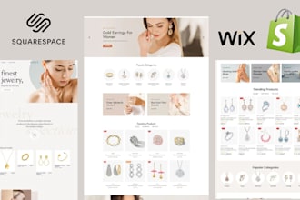 build square space jewelry store shopify jewelry website wix website