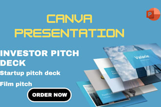 design canva presentation, film pitch, investor pitch, canva presentation design