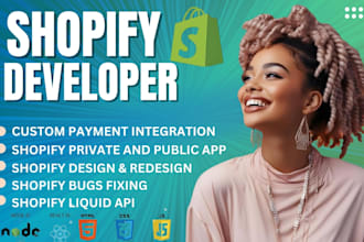 custom shopify payment gateway shopify private app developer shopify liquid api