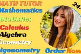 help in mathematics, statistics calculus algebra probability advance math tutor