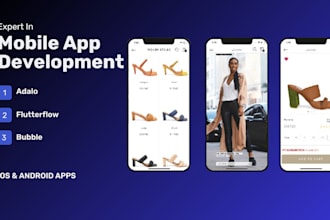 bubble io developer flutterflow app adalo expert mobile app development