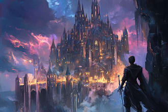 make a epic fantasy illustration