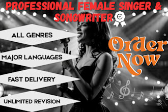 be your professional female leads and adlibs singer, major languages, any genre