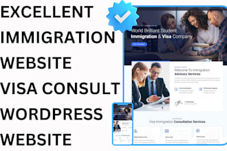 design professional visa consulting and immigration website,  consulting website