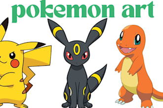 draw pokemon art card trainer fakemon art anime  pixel art sprite nintedo