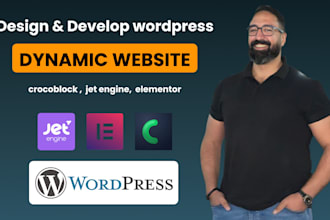 develop dynamic wordpress website using crocoblock, elementor pro, jet engine
