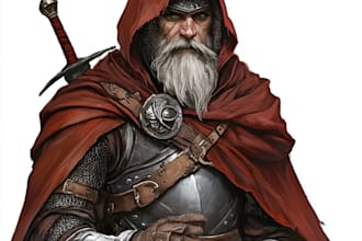 create fantasy dnd character concept art dnd party map