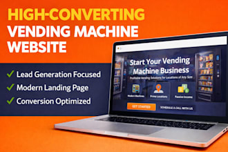 build a high converting vending machine business website