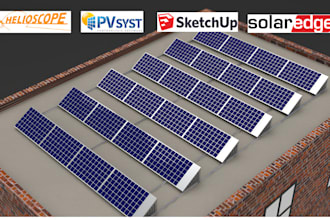 design 2d 3d model for solar pv system using helioscope pvsyst solaredge