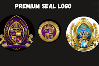 create a unique bishop crest, church seal logo