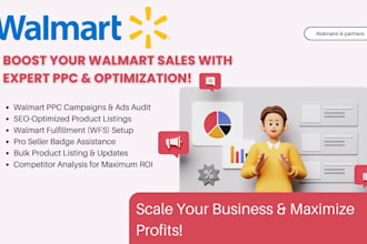 setup and optimize walmart PPC campaigns ads audit and wfs