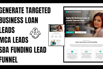 generate targeted business loan leads mca leads sba funding lead funnel