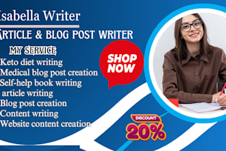 be your professional keto diet article medical blog post self help book writer