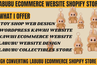 design stunning labubu collectible website using shopify etsy wordpress
