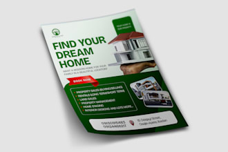 design promotional flyer for real estate, event, party, church