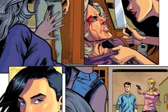 draw comic page illustration retro comic art storyboard comic strip nsfw comics