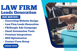 generate law firm, attorney, lawyer, notary leads via fb ads and website design