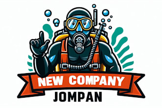 do scuba diving mascot logo  dive into a unique design